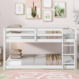 Solid Wooden, Solid Rubber Wooden Twin over Twin Loft Bed with Ladder, with Bed Platform of W504P191666