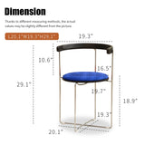 Folding Dining Chair with Modern Design,Chrome Frame with Wood back,Upholstered for Dining Living W2105P250641