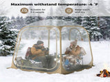 77FT Clear Pop Up Sports Tent, Waterproof Windproof PVC Tent for 2-4 People, Transparent Outdoor 00714887