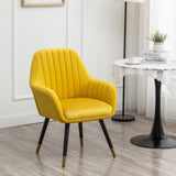 ZNTS Tuchico Contemporary Velvet Upholstered Accent Chair, Yellow T2574P164265