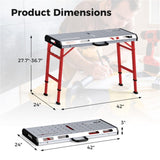 ZNTS 42" x 21" Heavy-Duty Welding Table with 2 Bar Clamps 13074608