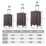 20"/24"/28" 3 pcs/set in ABS Spinner Wheel Luggage, Carry on Suitcase, Matching Color, TSA W2787P292628