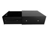 19" 4U Steel Plate DJ Drawer Equipment Cabinet with Keys Black 95397522