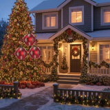 4PCS Set 4.7" Christmas Glass Ball Ornaments Holiday Decor for Xmas Tree Hanging Party Supplies FBA 30081146