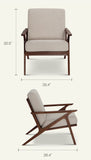 Midcentury Modern Accent Chair in Grey Fabric B353P346385