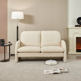 59" Sofa Small Couch for Living Room, Sherpa Fabric Upholstered Sofa Couch, Small W1765P172413