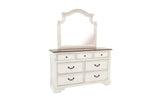 ZNTS Antique White Wooden 1pc Dresser Only Bedroom Formal Antique Walnut Top Storage 7-Drawers Dresser B011P236768