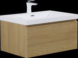 30'' Floating Bathroom Vanity with Sink, Wall-Mounted Striped Storage Cabinet with Soft-Close Drawer W1573P265195