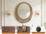 Modern Hand-Crafted Crescent Crushed Diamond Wall Mirror, High Quality Multi-Use Vanity W3836P538580