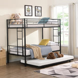 METAL Bunk Bed with trundle Black W311120500