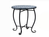 14" Metal Side Table, Indoor Outdoor Decorative End Table X-Base Heavy Duty Plant Stand for Patio 88244850