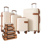 4 Piece Luggage Set Suitcase Set, ABS Hard Shell Lightweight Expandable Travel Luggage with 4 PP313145AAO