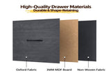 Wood Filing Cabinet with Casters, Black Fluted, Iron Clad Wood, Melamine Faced, 3 Tall Drawers with 47040911