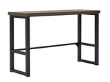 Bar Table and Chairs Set 1 Table 2 Chairs Gray 47.2"15.4"39.4" Curved Saddle Seat Bar Set 5cm 05869587