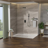 Dual Shower Head - 10 Inch Wall Mounted Square Shower System with Rough-in Valve, Oil Rubber Bronze W124357632