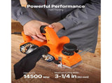 Hand Planer with 3-1/4" Planing Width, 1/8" Depth, Adjustable Knob, Chamfering 14516077