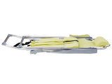 63*70*99cm Heightened Oxford Cloth Silver White Aluminum Tube Bearing 100kg Beach Chair Yellow 60829302