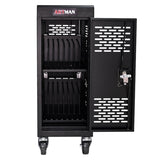 16-Compartment Removable Locking Charging Cabinet for Laptop, Chromebook-Black W1102137769