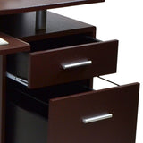 ZNTS Techni Mobili Stylish Computer Desk with Storage, Chocolate RTA-325-CH36