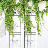 4 Pack Metal Garden Trellis 86.7" x 19.7" Rustproof Trellis for Climbing Plants Outdoor Flower W1586P268039