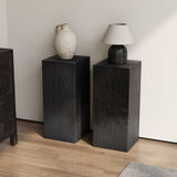 Wood-Look Square-Column MGO End Table, H33.75",Wood-Like Distressed Finish, Mix with Different N770P284172B