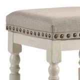 Tan and Antique White Counter Height Stools B062P181301