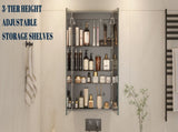 LED Bathroom Wall Medicine Cabinet Mirror 32"24" Lighted Mirror with Storage Recessed or Surface 2 T3177P296182