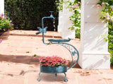 36 inch Bird Baths for Outdoors, Vintage Metal Garden Bird Bath with Solar Lamp and Flower Planter 43168997