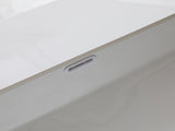 43 Inch Marble Vanity Top, White Vanity Top with Pre-drilled Faucet Holes, Bathroom Vanity Top with 02592659