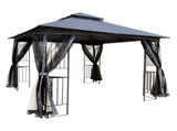 10x10 Outdoor Patio Gazebo Canopy Tent With Ventilated Double Roof And Mosquito net 98489857