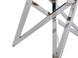 37Inch Round Dining Table, Small Round Kitchen Table With Silver Metal Legs, Suitable For 2 To 4 36643401
