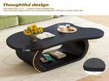 ON-TREND 39.3"*23.6" Modern Cloud Coffee with 1.5" Thicktop, Cream Style Irregular End N721P262567B