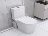 Upflush Toilet For Basement, 600W Macerating Toilet System With Powerful Dual Flush, Elongated 17.25 W2826P192011
