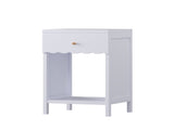 Modern Nightstand with Drawer and Open Shelf,Scalloped Edge Bedside Table for Bedroom, Cute 09977389