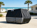 Full Coverage Golf Cart Cover 420D Waterproof Oxford Fabric 22/4 Passenger with Three Zipper 72319873