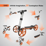 Kids Balance Bike and Scooter Kit 28.74"x12.99"x20.87", Silver 47072620