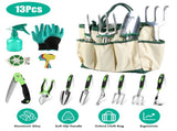 13Pcs Garden Tool Kit, HeavyDuty Aluminum Alloy Gardening Tools with AntiSlip TPR Handles, Oxford 58681467