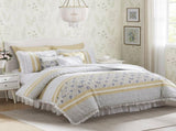9 Piece Cotton Percale Comforter Set Yellow Cal King B03597198