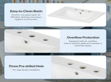 24"Bathroom Vanity Combo with Ceramic sink, Luxurious Space-Saving Vanity - W24"*D18"*H34"inch, 2 N729P183716B