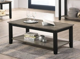 ZNTS Coffee Table With Open Shelf In Dark Brown And Grey SR016384