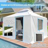 ZNTS 12'x12' Gazebo Cover for Hardtop Gazebos, Outdoor Universal Winter Gazebo Cover with Sidewalls and W1859P226063