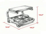 250 LBS Rolling Creeper Seat Padded Workshop Stool Mechanic Stool for Garage and Shop 45994726