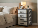 4-Drawer Compact Plastic Storage Cabinet Vertical Organizer for Bedroom Bathroom Office 51556050