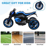 ZNTS 12V Three-wheel Ride On Motorcycle, Kids Electric Motorbike with Horns, LED Lights, Gift for Kids W2181P195996