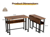 31.5" Computer Desk, Weathered Wood Embossed Melamine Tabletop with Black 58638790