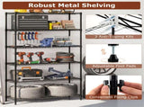 6-Tier Heavy-Duty Metal Storage Shelving, 4800 LBS Total Capacity Adjustable Utility Rack 48983420