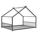 Full Size Metal House Bed, Black MF305893AAB