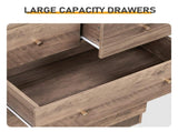 Grey linen particleboard with melamine veneer, 66*40*131cm, 52 drawer cabinet, matte gold handles 29836345
