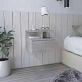 Adele Floating Nightstand with Drawer and Open Storage Shelves B070P173189
