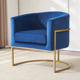 ZNTS Upholstered velvet chair Gold metal bracket, medieval living room office tea room lounge chair with W2113P228848